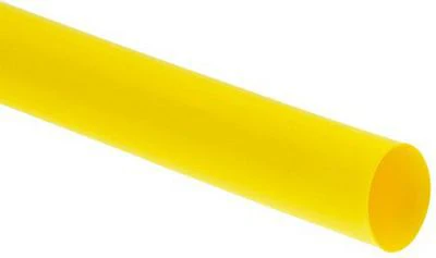 1/4" / 6.4mm Heat Shrink Tubing 1 Metre - Yellow