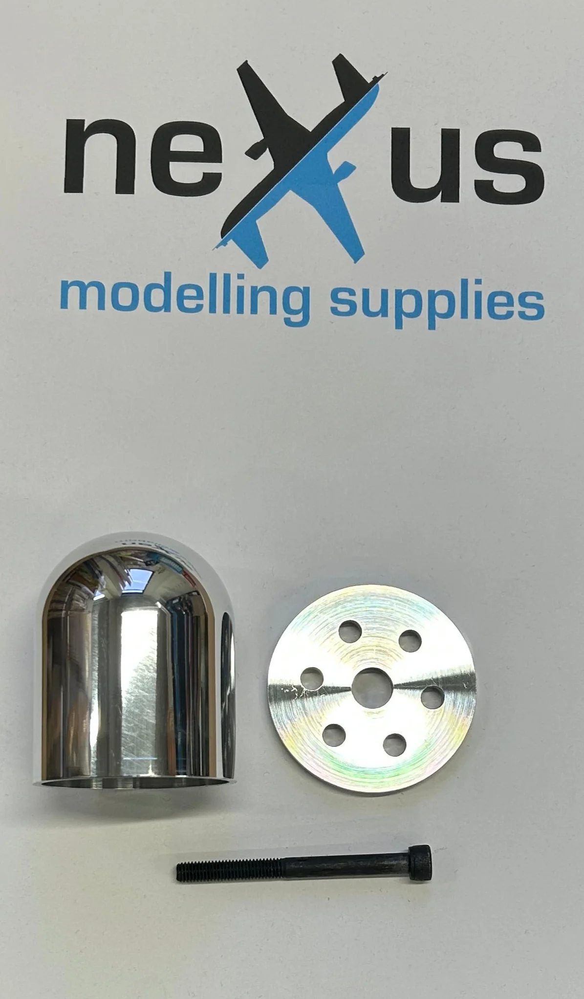 Miracle RC 1.75" (45mm) Super Light Spinner Drilled for DLE30 ETC Silver - Image 11