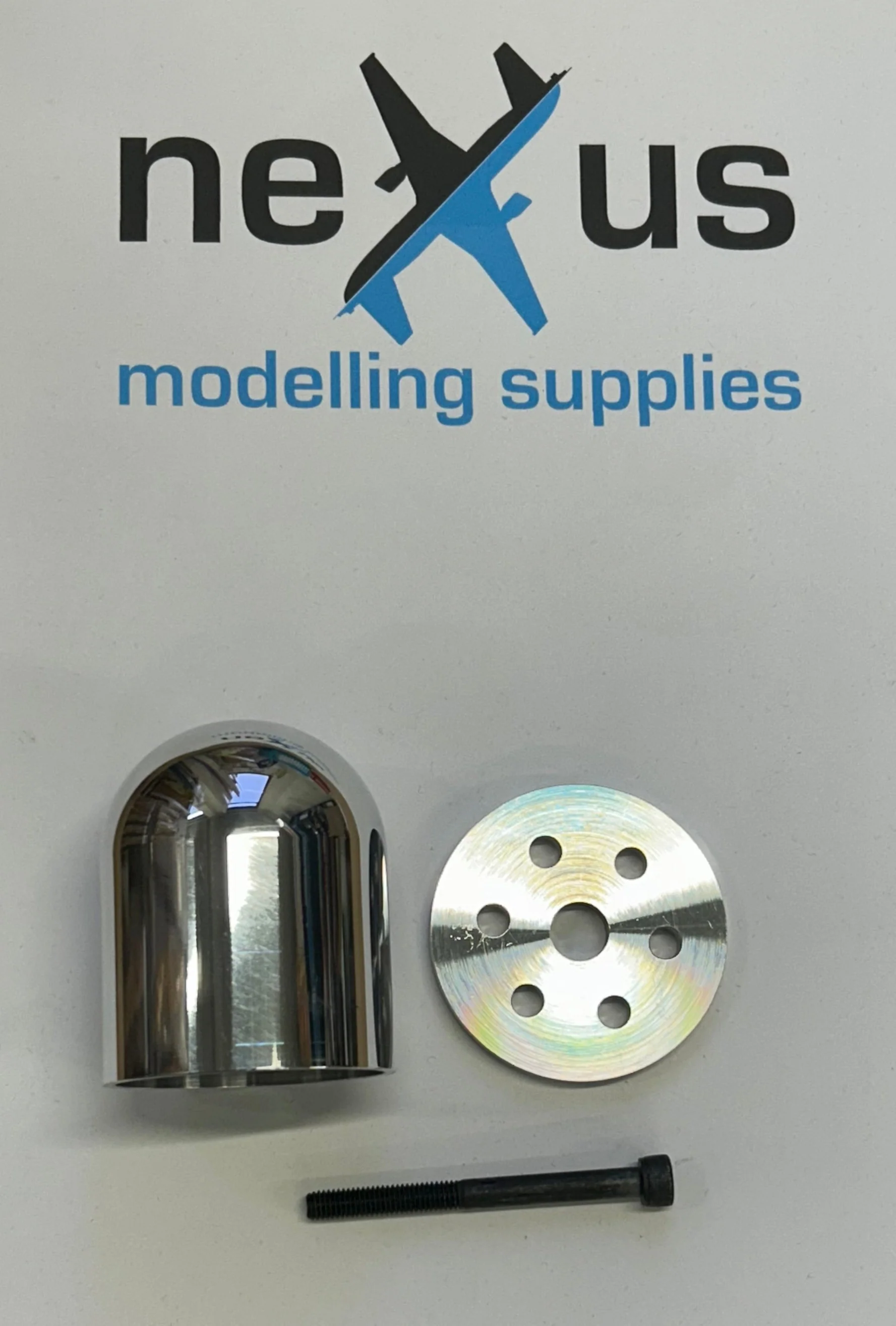 Miracle RC 1.75" (45mm) Super Light Spinner Drilled for DLE30 ETC Silver - Image 4
