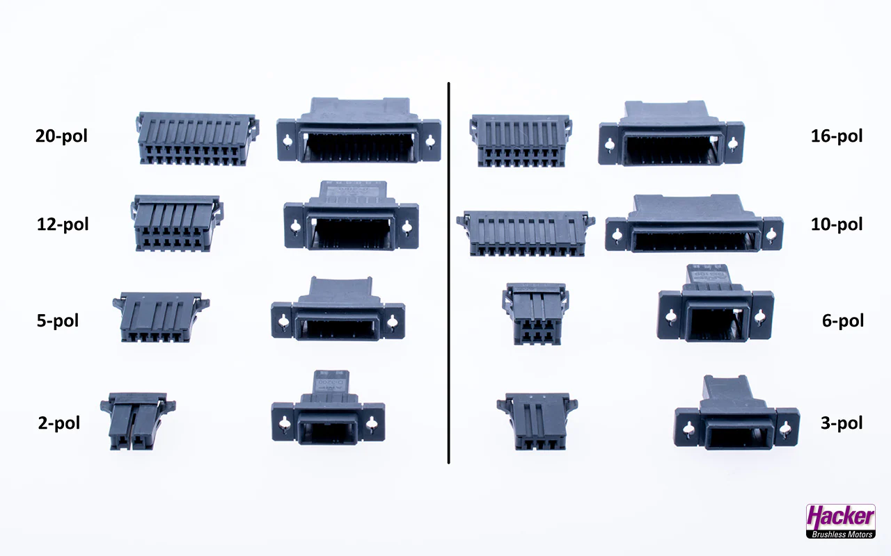 12 Pin Click Connect Multipin Connectors Ideal for Wing or Stab Wiring from IRC Emcotec (20-24AWG Pins) A85250 / 2862 - Image 7