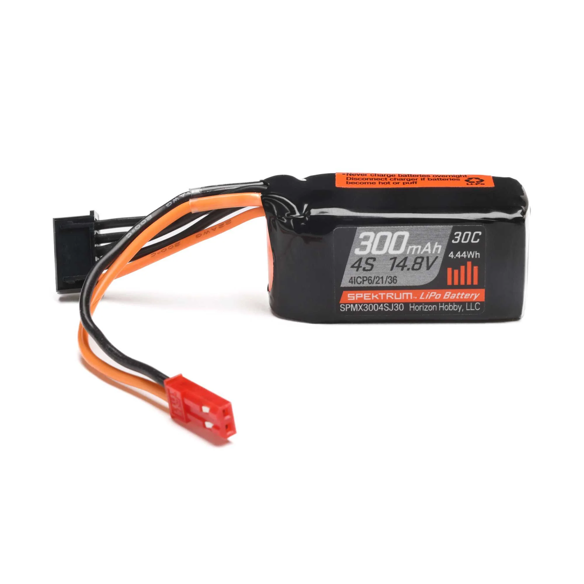 4S 14.8V 300mAh 30C LiPo Battery JST Spektrum SPMX3004SJ30 - Image 3