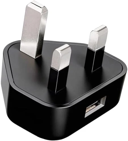 5V 2A 10W Black Slim USB A Charger Plug 100V-240V Ideal for Transmitter Charging