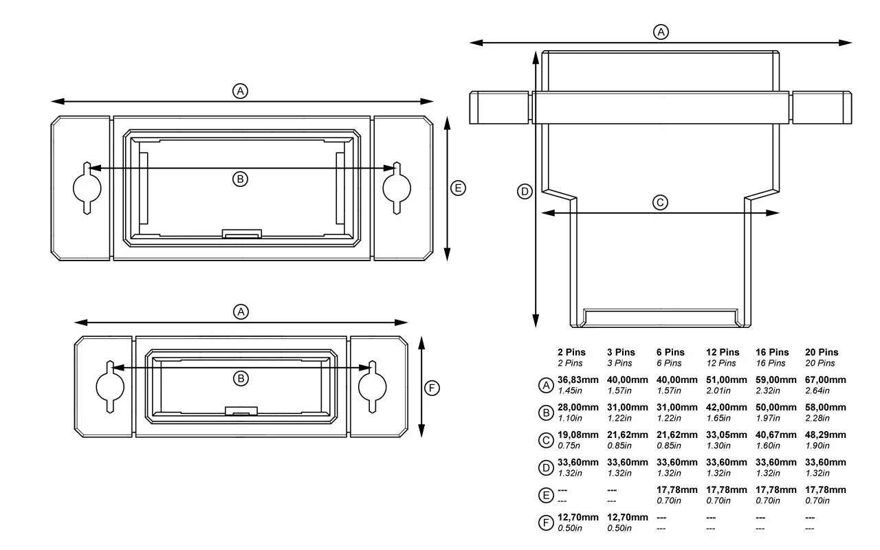 6 Pin Click Connect Multipin Connectors Ideal for Wing or Stab Wiring from IRC Emcotec A85250 / 2847 - Image 9
