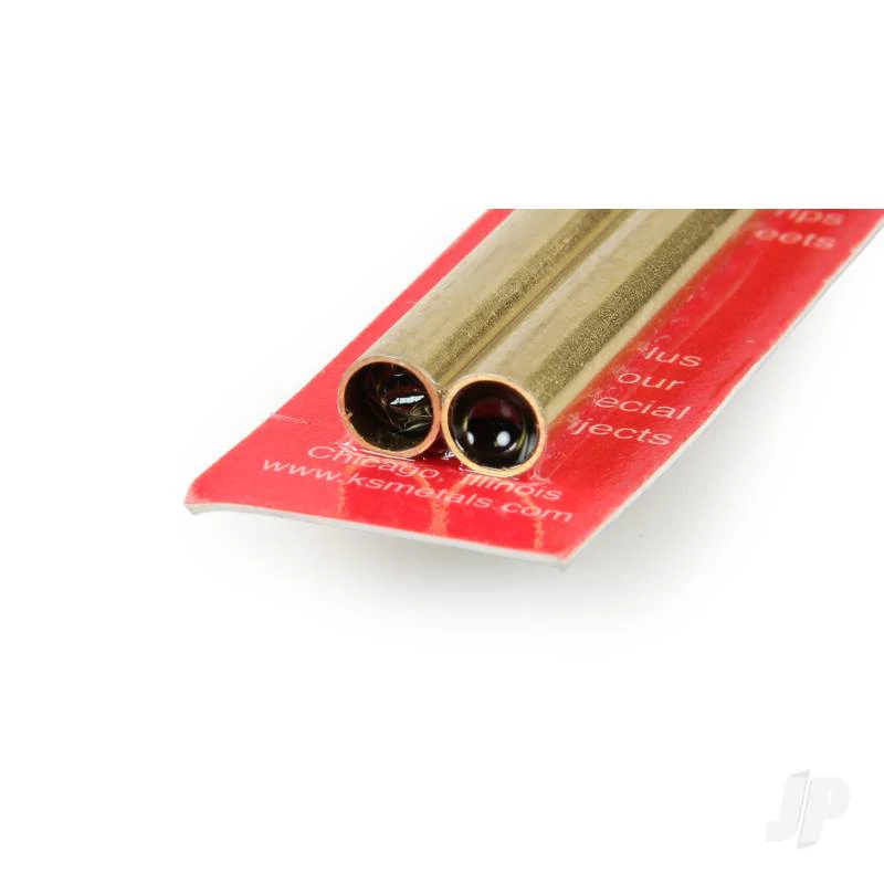 K&S 8x300mm Round Brass Tube, .45mm Wall (2pcs) 9826