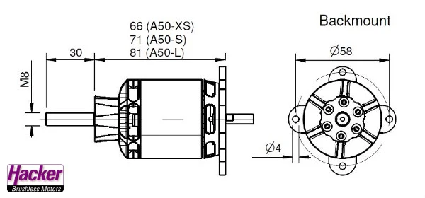 A50-16 S V4 kv365 Brushless Motor from Hacker 15726839 - Image 5