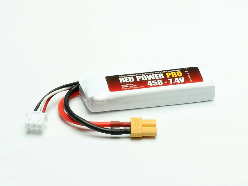Akku RED POWER PRO 450 mah 2s LiPo Battery with XT30 19123