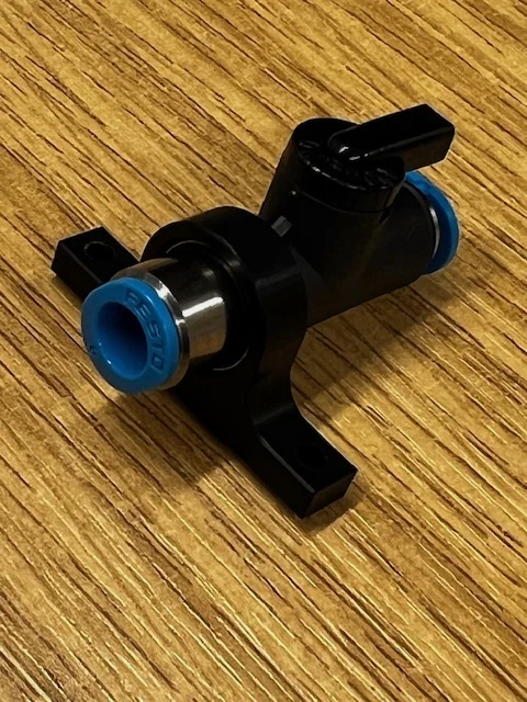 Alloy Ball Valve Mount to Suit 4 or 6mm Festo Shutoff Taps Nex-6171 - Image 2
