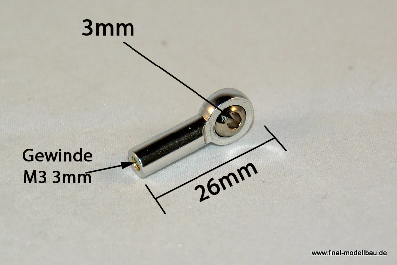 Alloy M3 Ball Links 26mm (1pcs) 01301A - Image 2