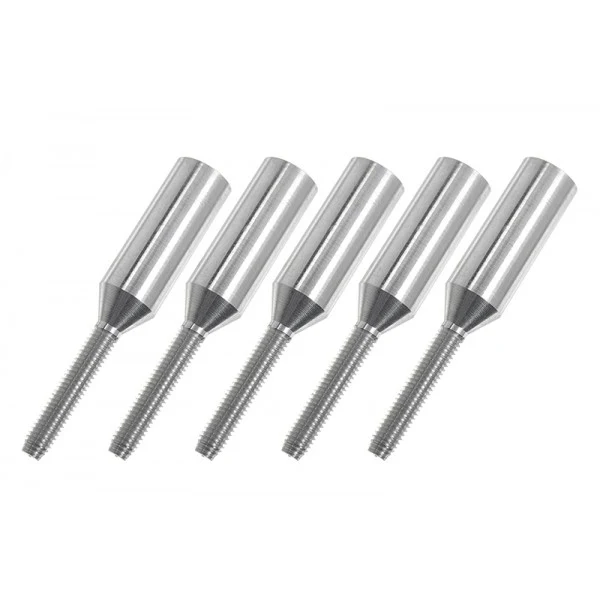 Aluminium Threaded Adapter End M2 for 4mm Carbon Fibre Tube Push Rod GF-2103-003
