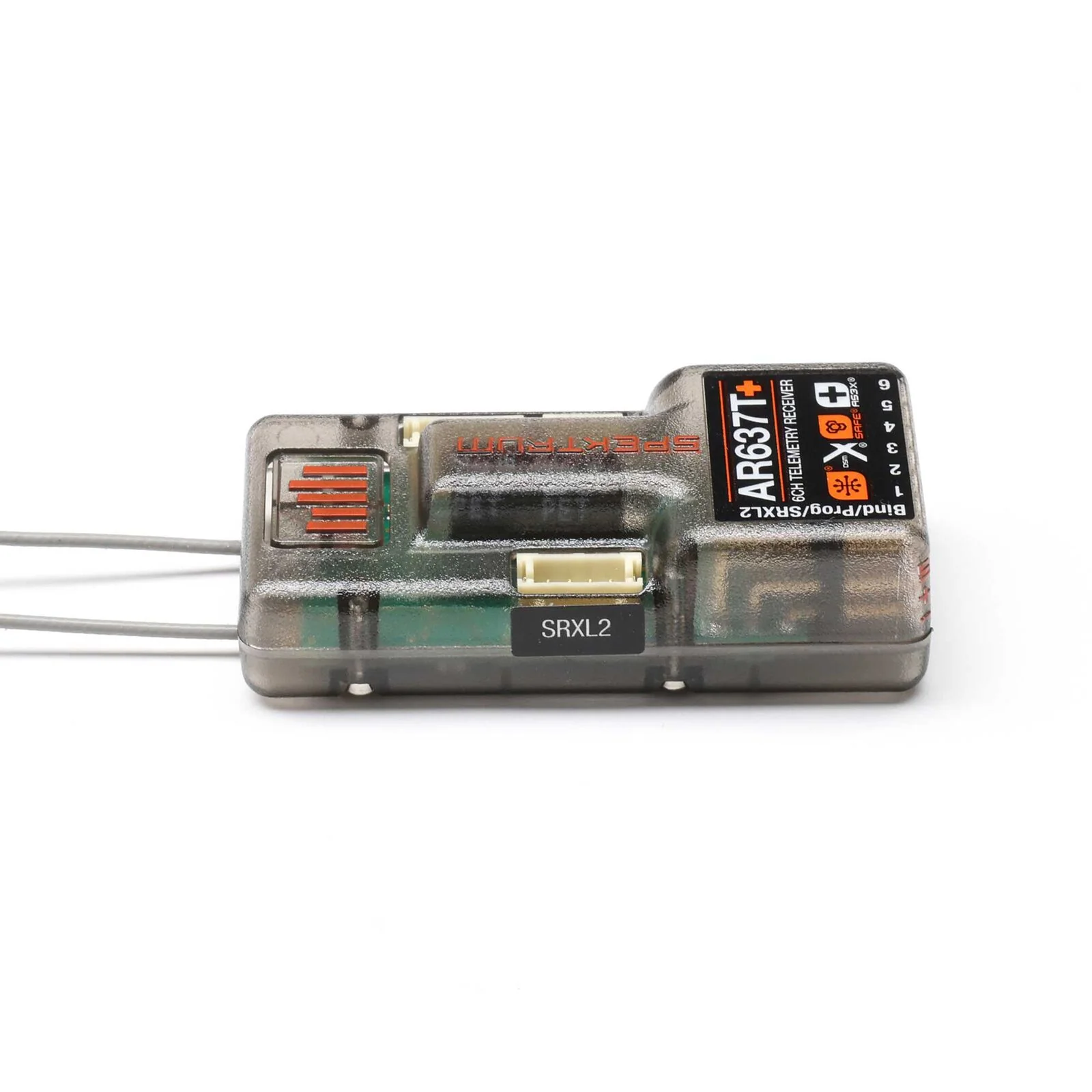 Spektrum AR637T+ DSMX 6-Channel AS3X+ & SAFE Telemetry Receiver SPM-1032 - Image 3