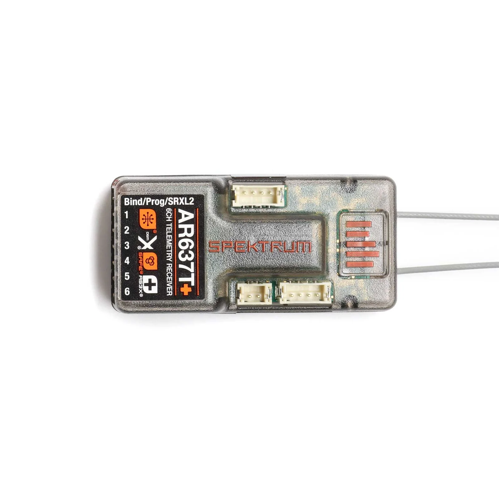 Spektrum AR637T+ DSMX 6-Channel AS3X+ & SAFE Telemetry Receiver SPM-1032 - Image 4