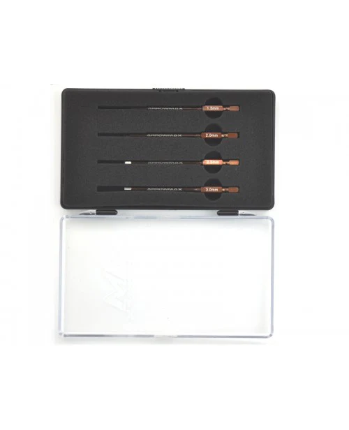 Arrowmax Power Tool Tip Cased Set 4 Pcs; 1.5,2.0,2.5,3.0mm AM500902