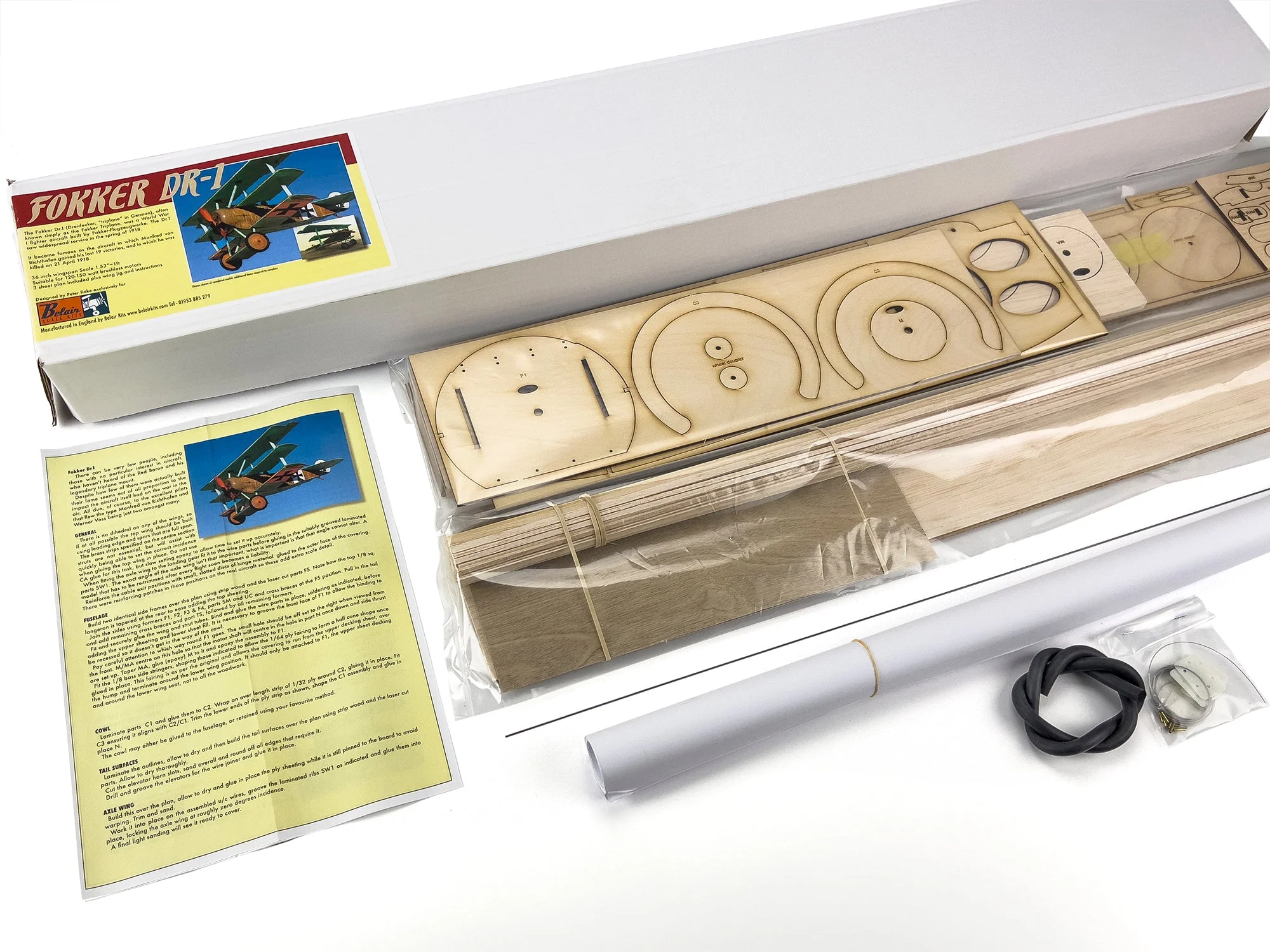 Belair DR-1 Fokker Triplane electric scale kit BA013 - Image 4