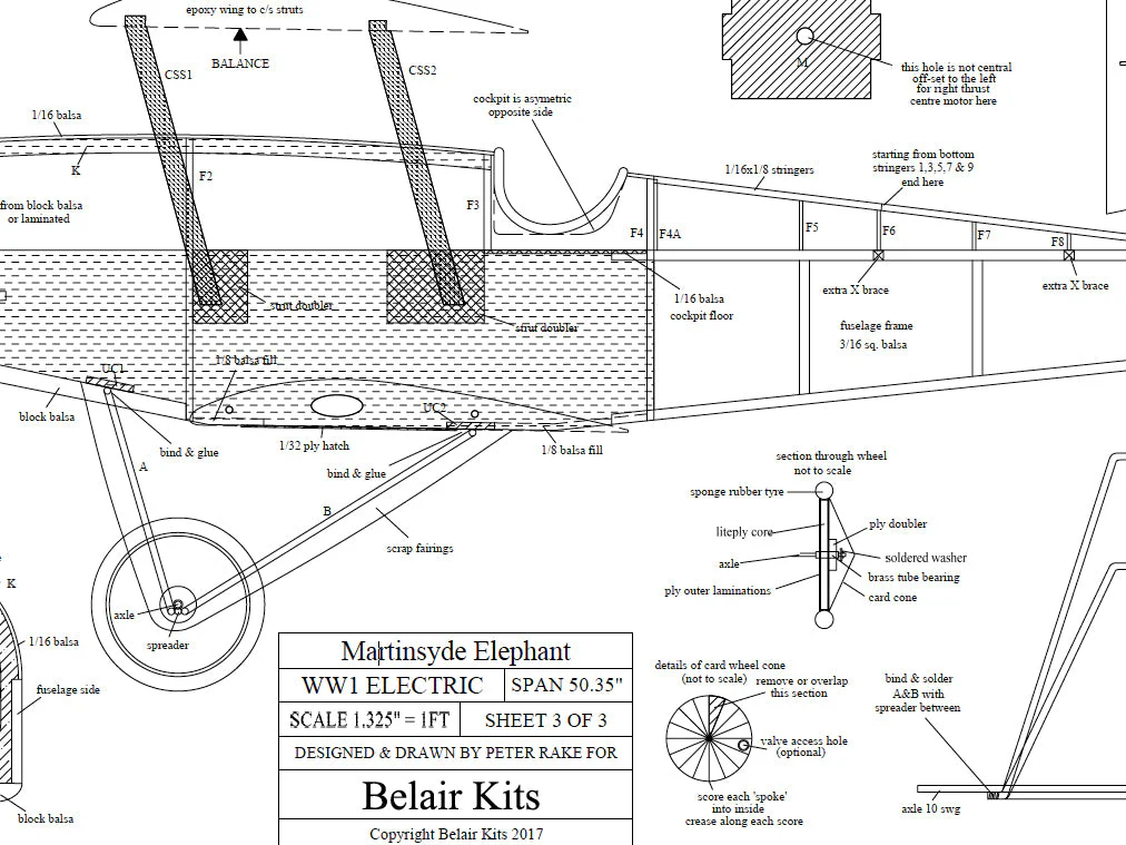 Belair Martinsyde Elephant - 50" electric scale kit BA015 - Image 3