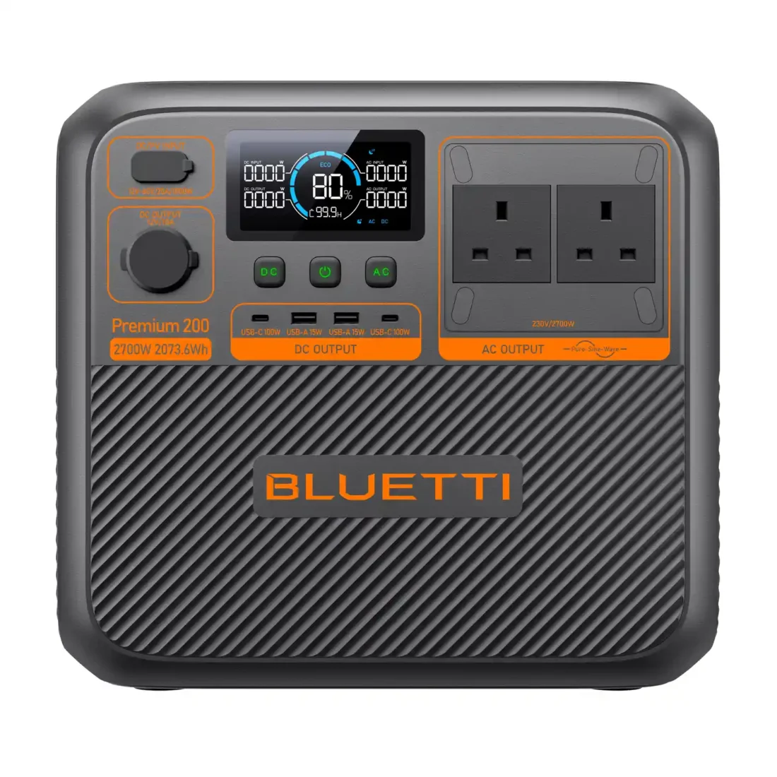Bluetti Premium 200 V2 Portable Power Station P-PR200V2-UK-GY-BL-0 - Image 3