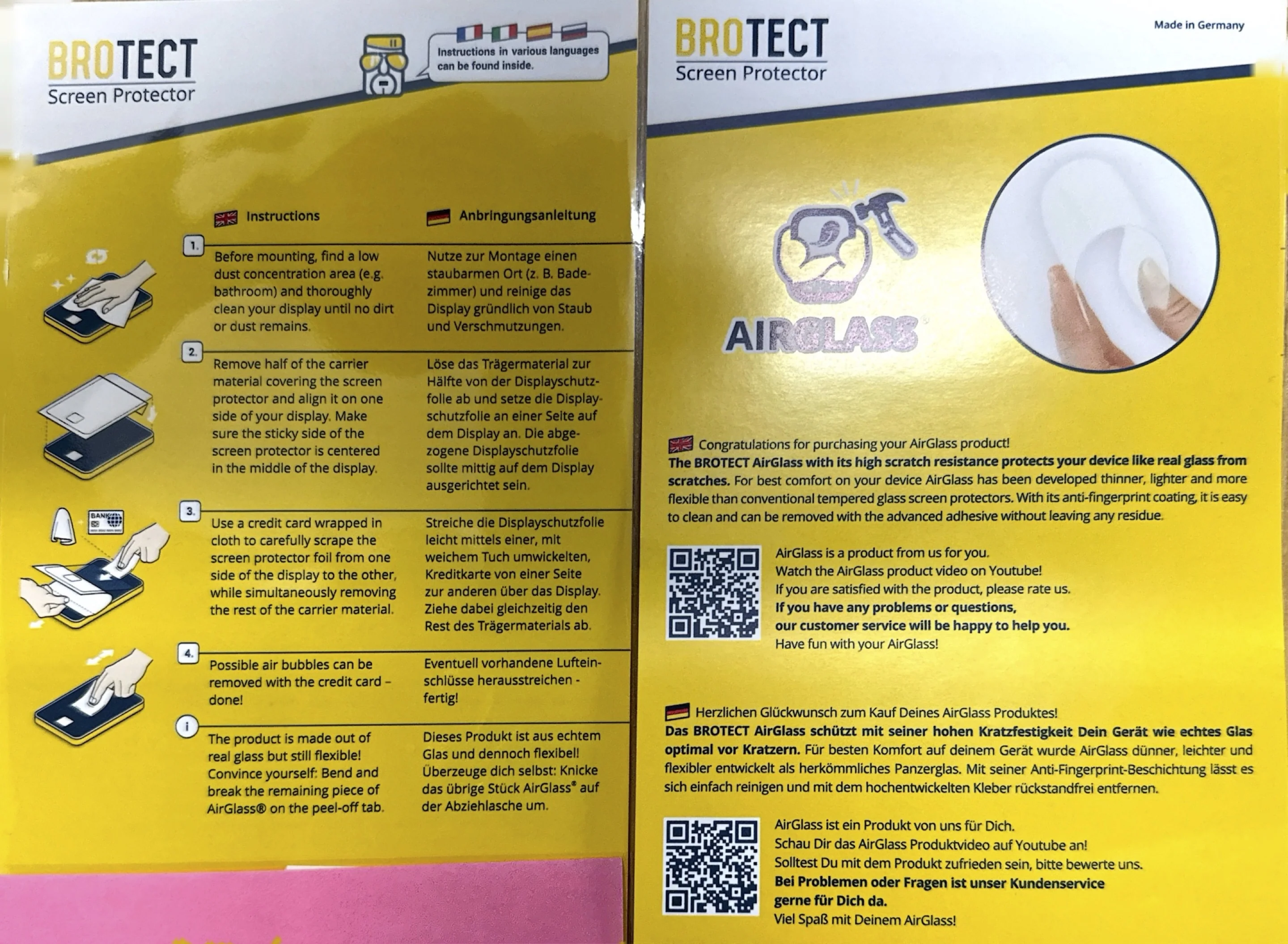 BROTECT AirGlass Glass Screen Protector & Anti-Fingerprint for Futaba 26SZ for Both Screens - Image 3