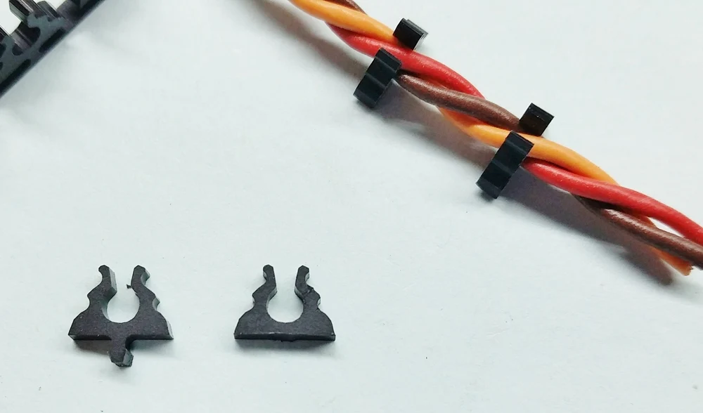Cable Holder 3mm Single Black Click Holder pack of 8 from STV-Tech 012-03