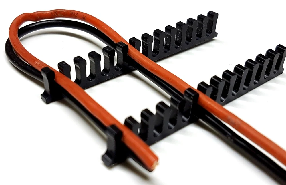 Cable Holder Flat 2-3 Cable 3mm Black Click Holder from STV-Tech 012-21 - Image 2