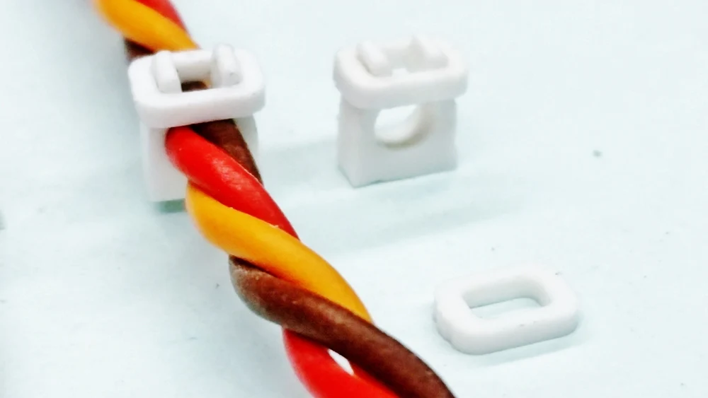 Cable/Tube Hold Down Clip 3mm White Click Holder from STV-Tech 012-04 - Image 2