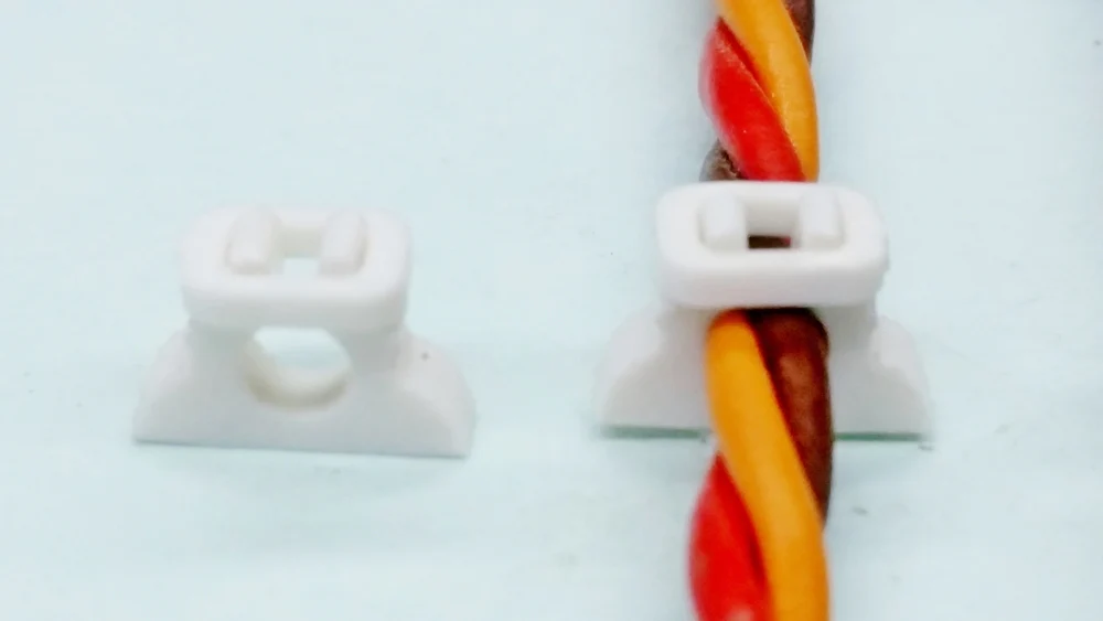 Cable/Tube Hold Down Clip 3mm White Click Holder from STV-Tech 012-04 - Image 3