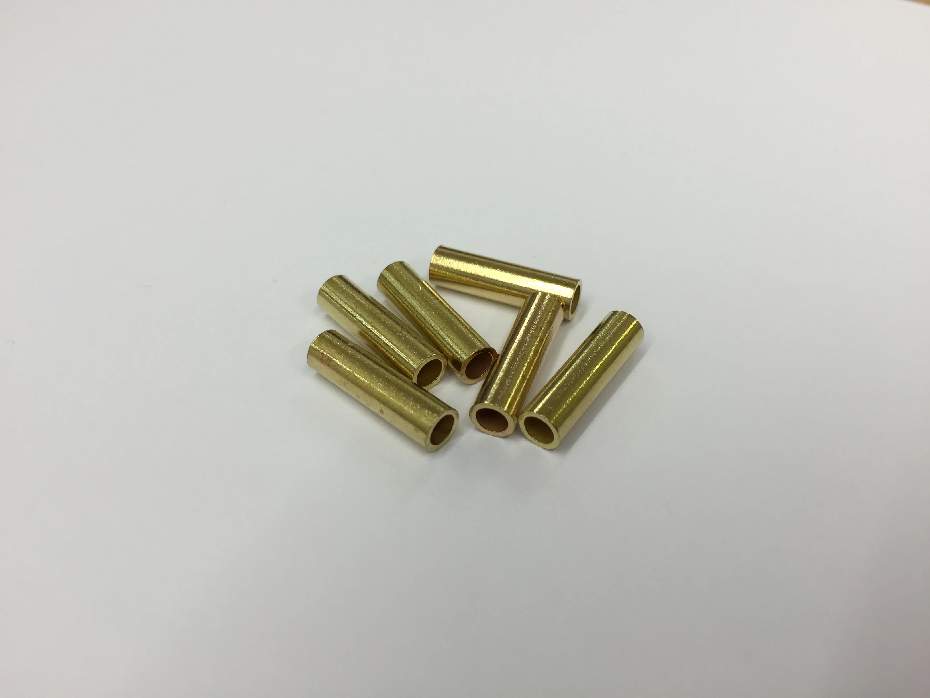 Crimping Ferrule for 1.5mm Nylon trace wire - Brass 6 Pack 3.65mm ID x 5mm OD