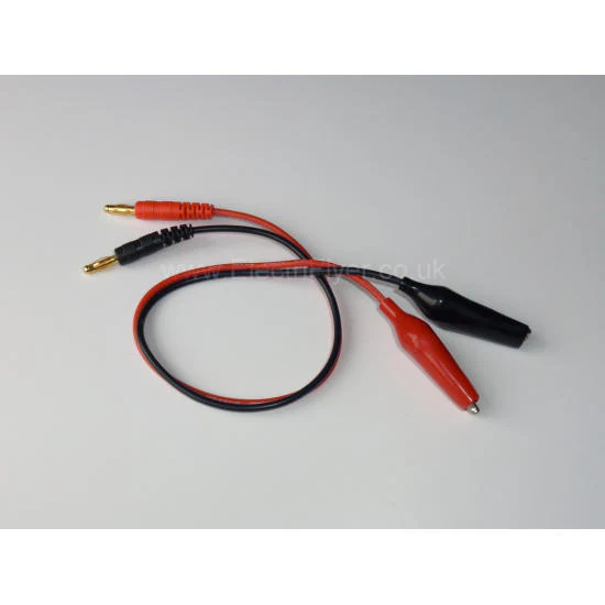 Croc Clip Charge Lead with 4mm Banana Plugs