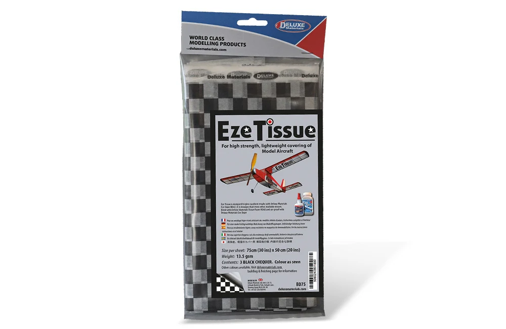 Deluxe Materials Eze Tissue (Black Chequer) (3 sheets per pack) BD75