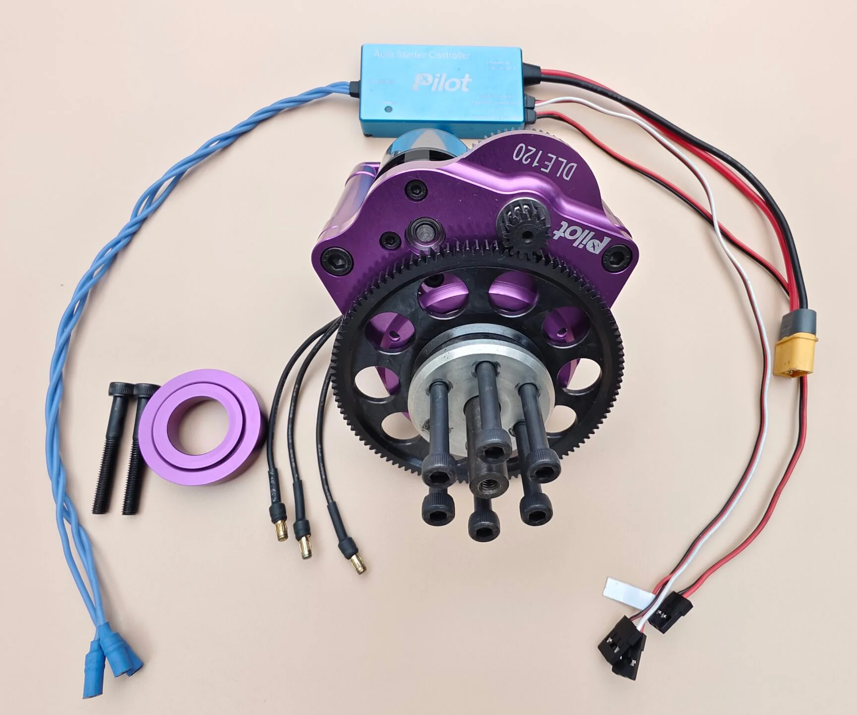 DLE 120 Electric Auto-Start onboard Starter Motor from Pilot RC PIL815 - Image 2