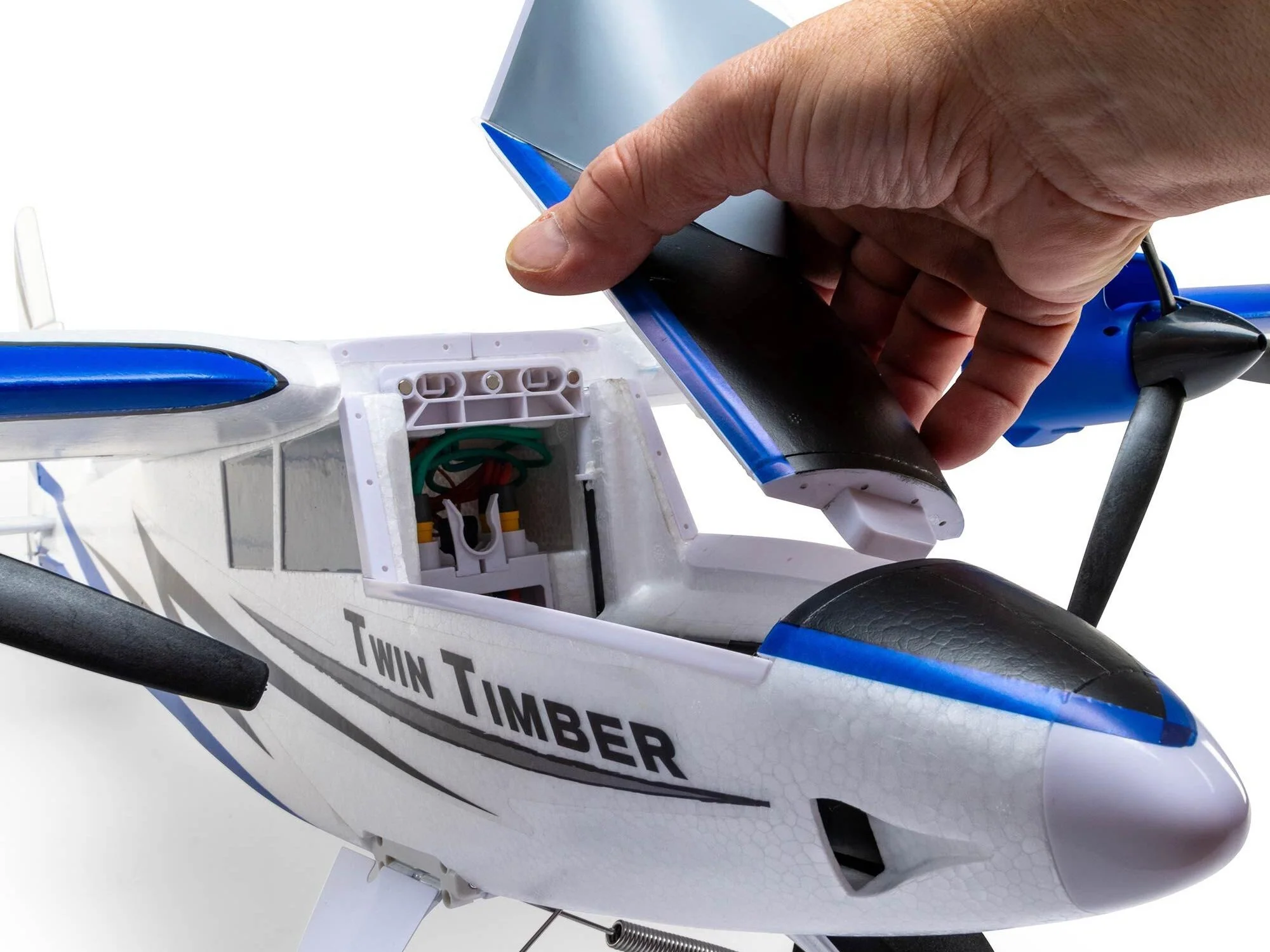 E-Flite Twin Timber 1.6m BNF Basic with AS3X and SAFE Select EFL23850 - Image 4
