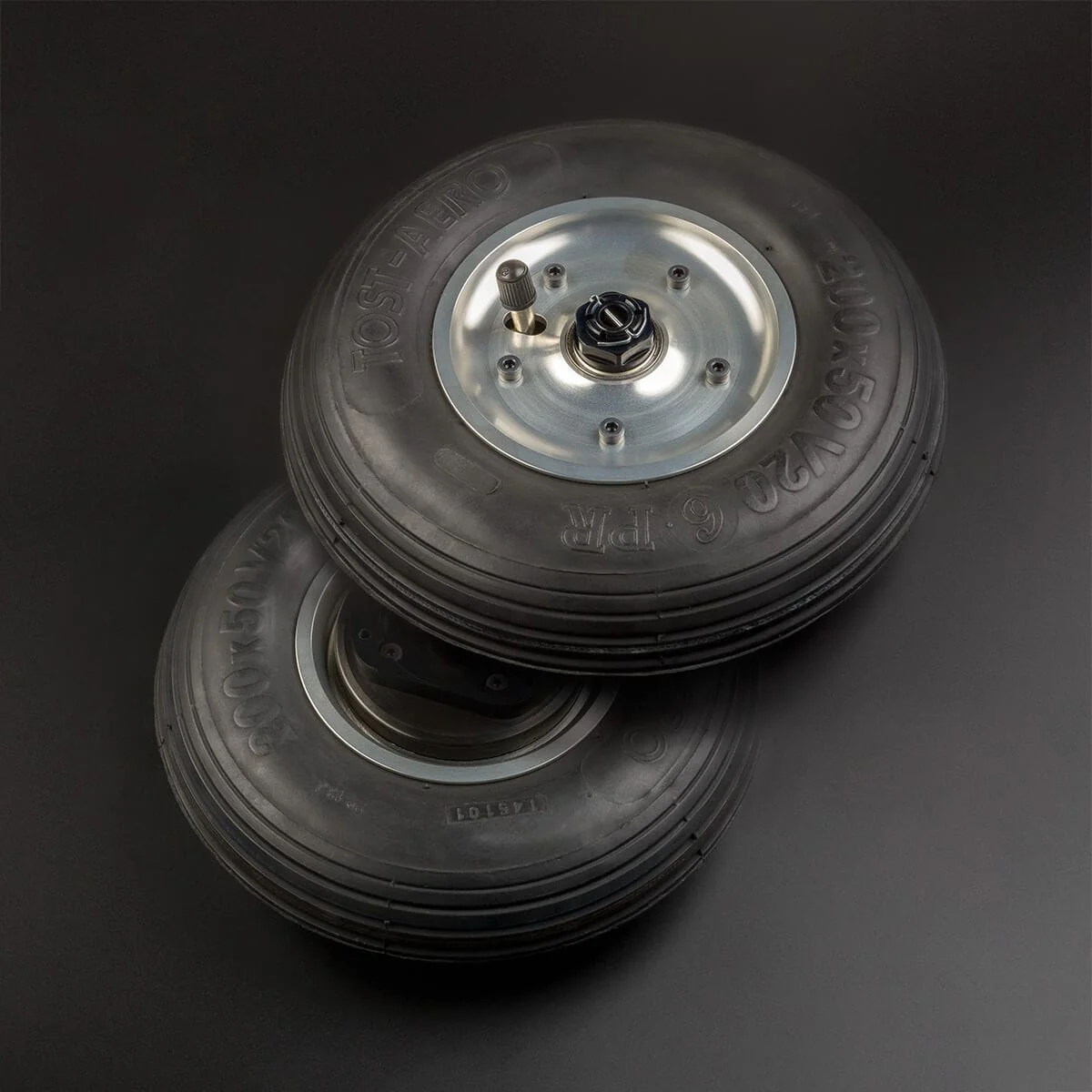 Electron 200mm Main Inflatable Wheels & Brake Set Pair for UAV applications