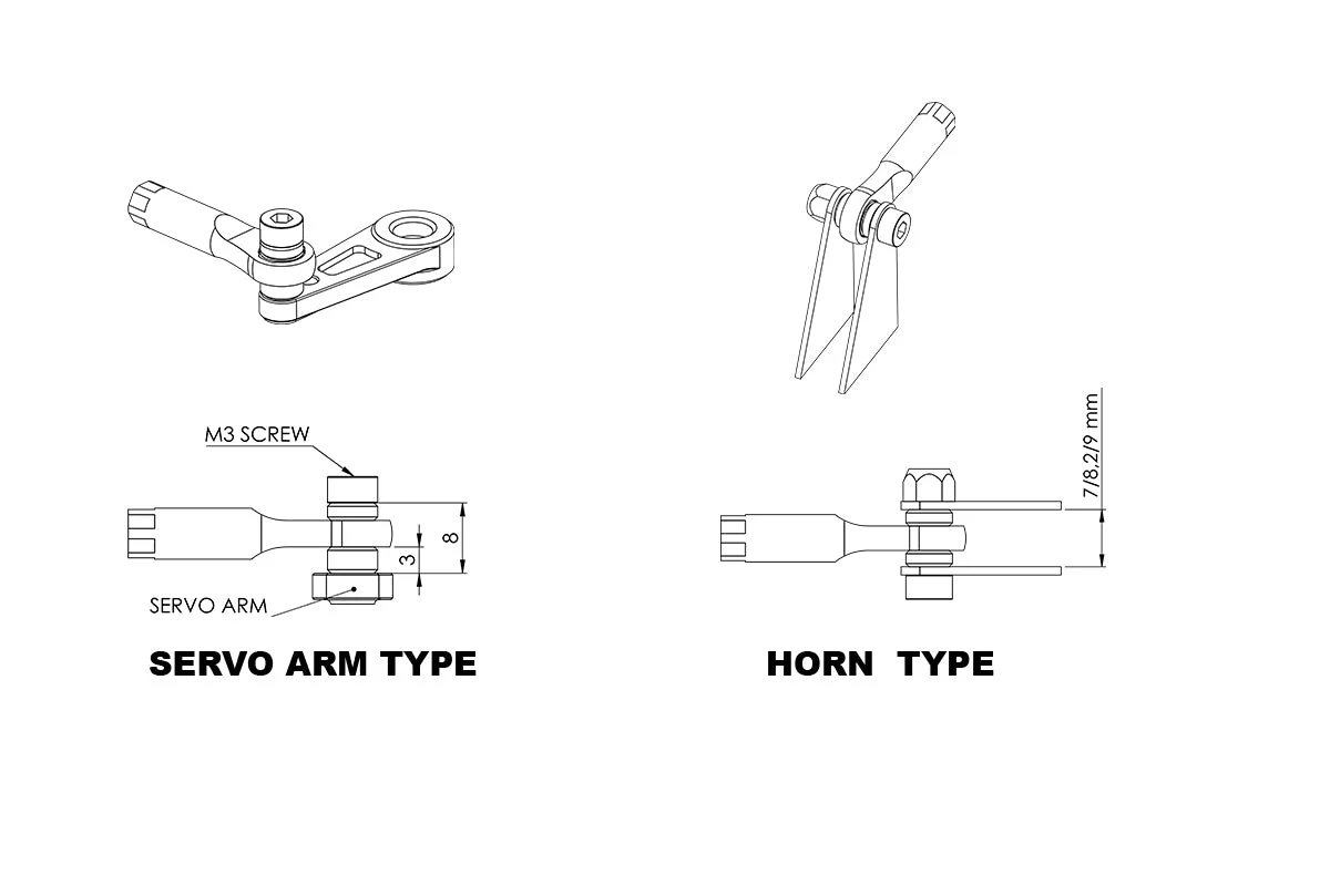 Electron Retracts ALU Ball Link M4 LH Horn 3mm Hole - Image 4