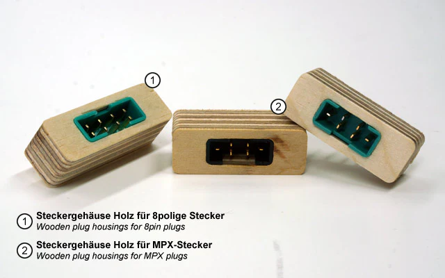 Emcotec 8 Pin Plug Wooden Plug Housings 2 pieces A85017 (2358) - Image 3