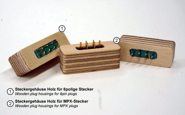 Emcotec 8 Pin Plug Wooden Plug Housings 2 pieces A85017 (2358) - Image 4