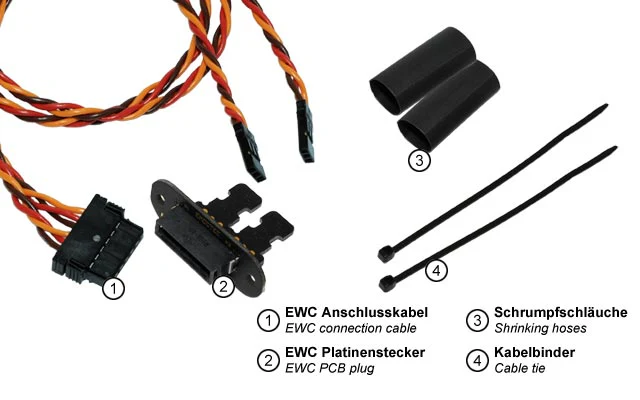 EMCOTEC Wing Connector Fuselage Cable with open ends 200cm (47.24in) EWC6 A85095 - Image 2