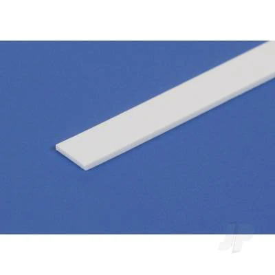 Evergreen .010 x .020" Opaque White Styrene Strip (10 Pack) 100
