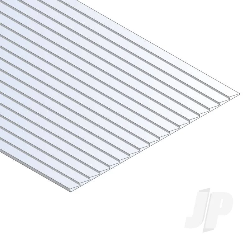 Evergreen 12x24in (30x60cm) Clapboard Siding Sheet .040in (1.0mm) Thick .050in Spacing (1 Sheet per pack) 14051
