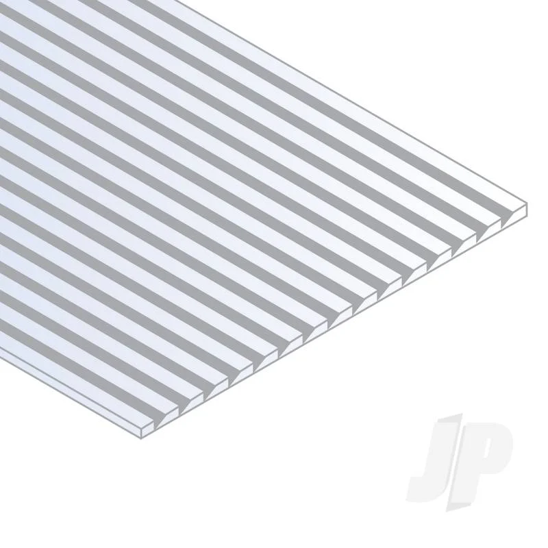 Evergreen 12x24in (30x60cm) Novelty Siding Sheet .060in (1.5mm) Thick .215in 1/4in Spacing (1 Sheet per pack) 14612