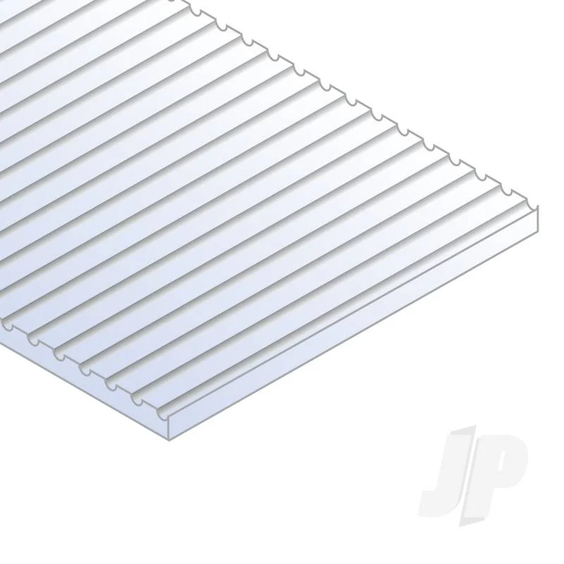 Evergreen 12x24in (30x60cm) O-Scale Car Siding Sheet .040in (1.0mm) Thick (1 Sheet per pack) 14067