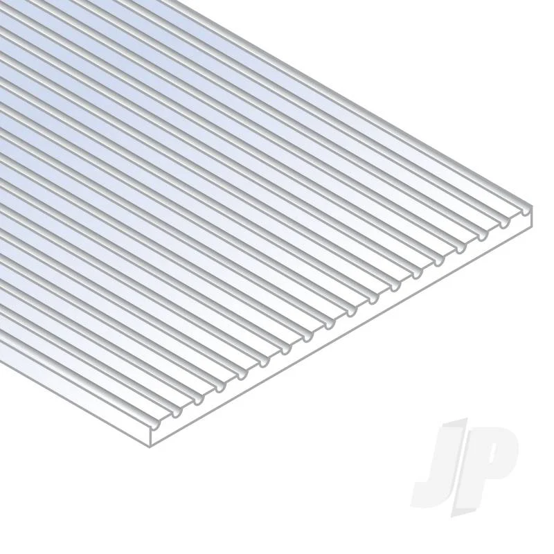 Evergreen 12x24in (30x60cm) Passenger Car Siding Sheet .020in(0.50mm) Thick (1 Sheet per pack) 13047