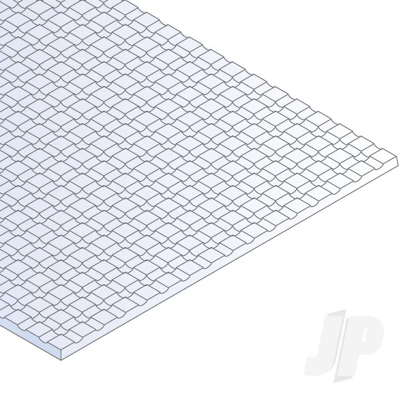 Evergreen 12x24in (30x60cm) Square Tile Sheet .040in (1.0mm) Thick 1/8x1/8in Spacing (1 Sheet per pack) 14503