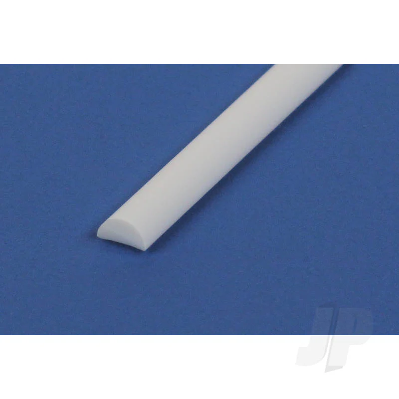 Evergreen 14in (35cm) Half Round Strip .100in (15 per pack) 5-243