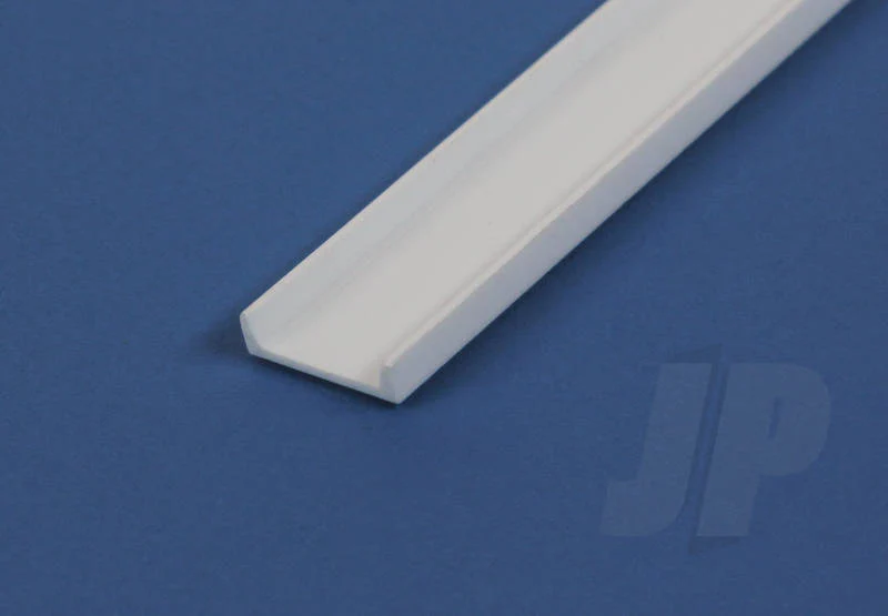 Evergreen .156" Opaque White Styrene Channel (4 Pack) 265