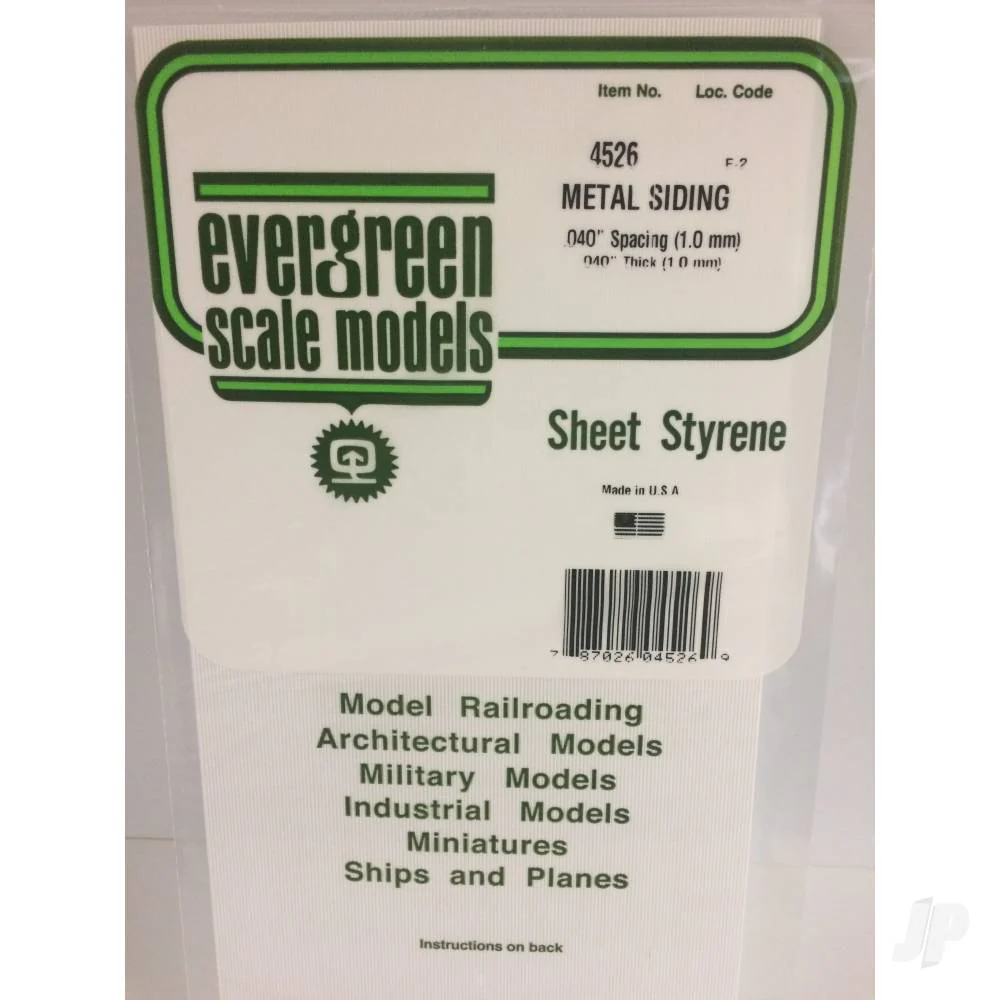 Evergreen Corrugated Metal Siding Sheet .040" Spacing (1 Pack) 4526 - Image 3