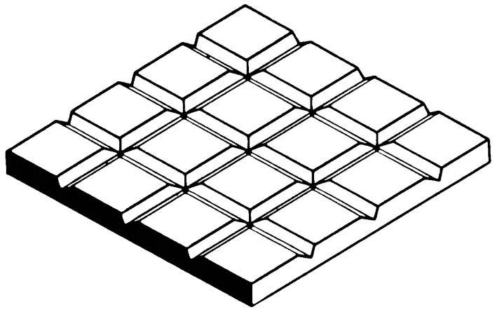 Evergreen Square Tile Sheet 1/16x1/16" Spacing (1 Pack) 4501