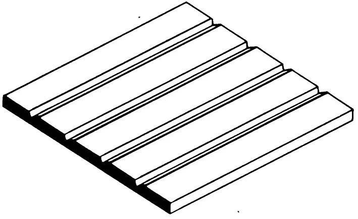 Evergreen V-Groove Siding Sheet .188" Spacing (1 Pack) 4188
