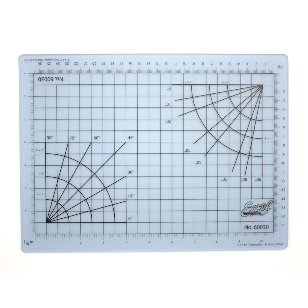 Excel 12x8.5in Self-Healing Cutting Mat, Clear (Bulk) EXL60030