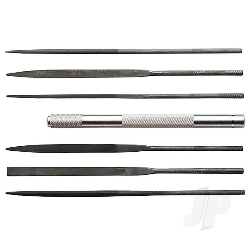 Excel Assorted File Set with Handle, Cut #2 with Square, Round, Halfround, Equaling, Knife and Flat (6pcs) (Carded) EXL55668