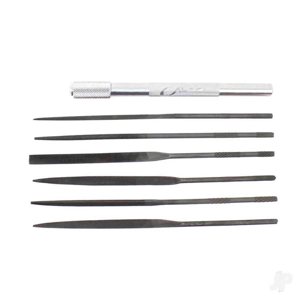 Excel Assorted File Set with Handle, Cut #2 with Square, Round, Halfround, Equaling, Knife and Flat (6pcs) (Carded) EXL55668 - Image 5