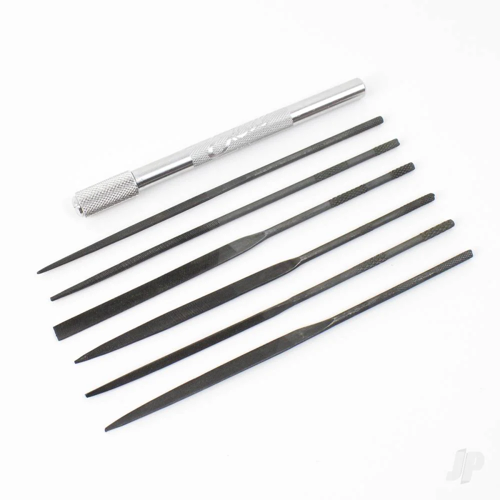Excel Assorted File Set with Handle, Cut #2 with Square, Round, Halfround, Equaling, Knife and Flat (6pcs) (Carded) EXL55668 - Image 6
