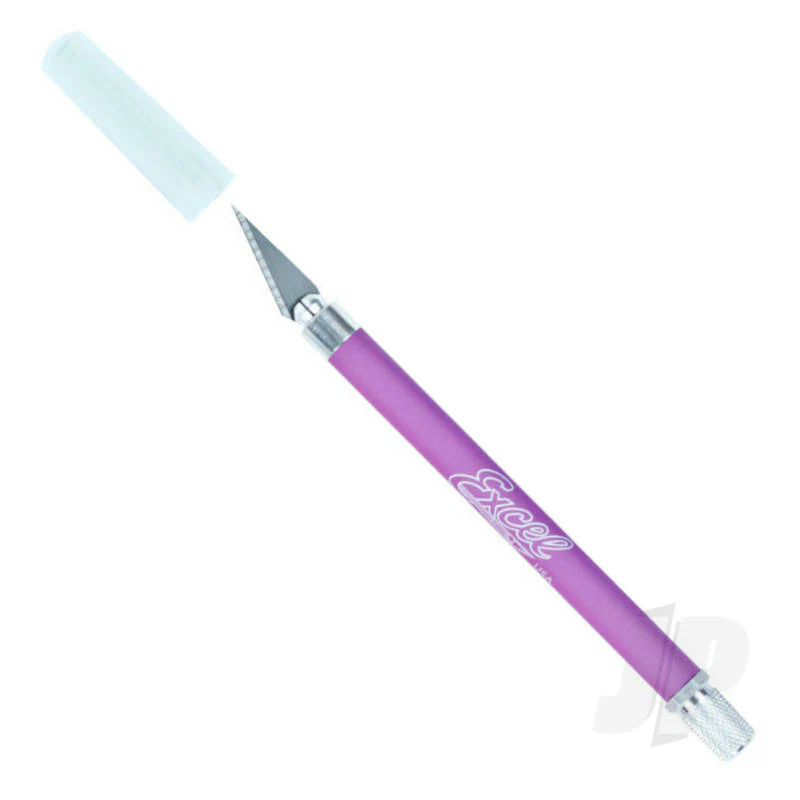 Excel K18 Grip-On Knife with Safety Cap, Purple (Carded) EXL16025